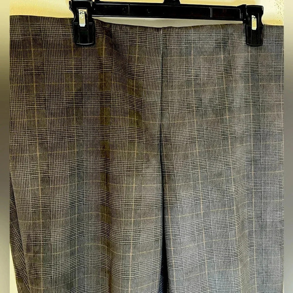 T Tahar plaid faux suede pants women plus size tummy control size 1X - Picture 7 of 17